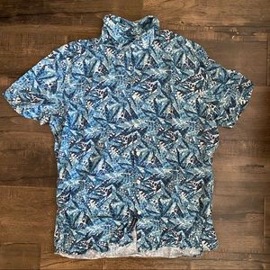 ☀️5/$25 Mens Perry Ellis Button Up Short Sleeve Shirt Patterned